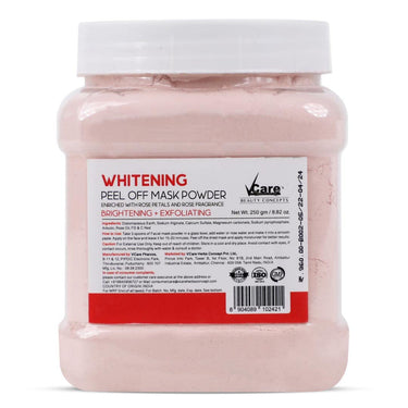 Vcare Jelly Whitening Peel Off Mask For Facials Skincare |Face Mask Powder 250g - Facial Skin Care Product for Women Smoothing, Moisturizing, Cleansing, Refreshing|Suits All Skin Types